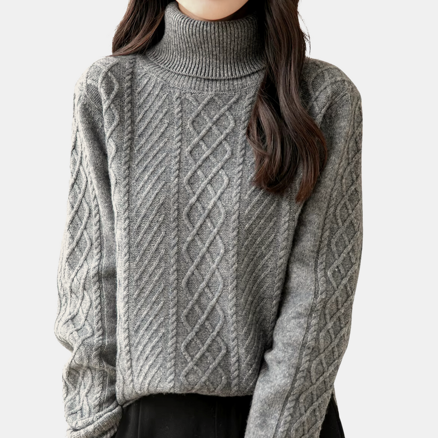 Cable Sweater - Grey