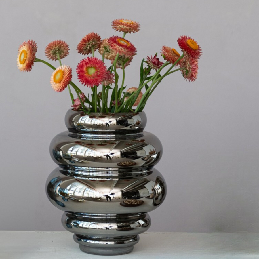 Chrono Vase - Mirror Finish Glass