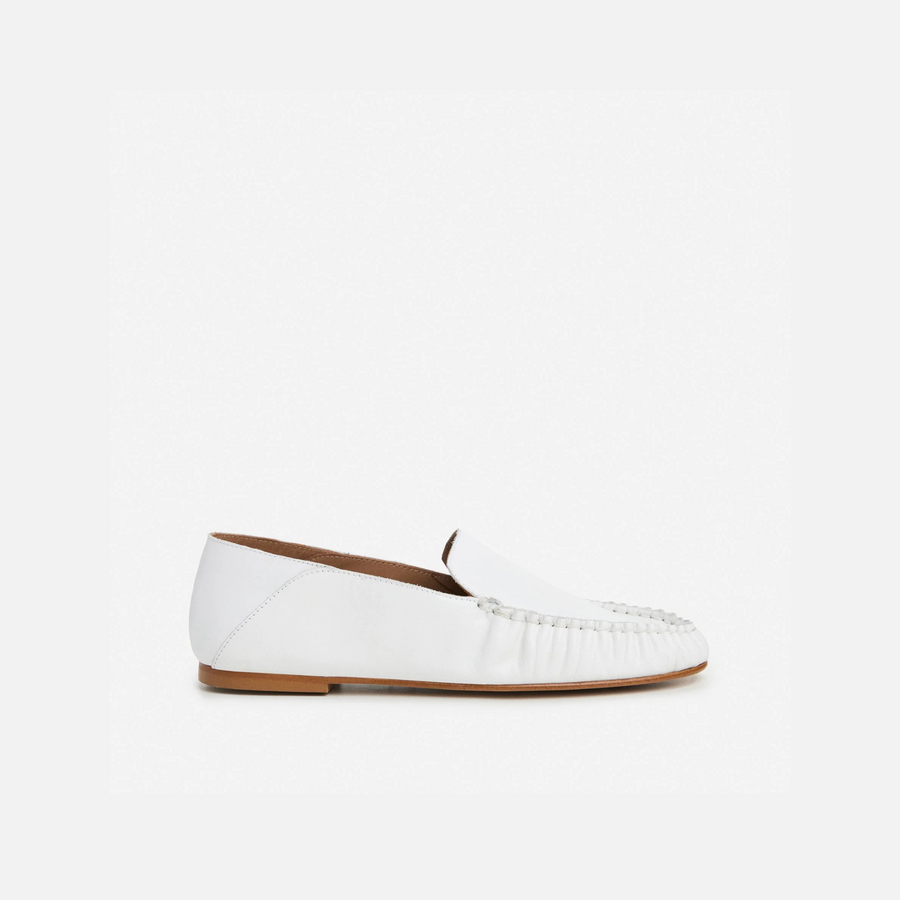 Bon Bon Flats - White Leather