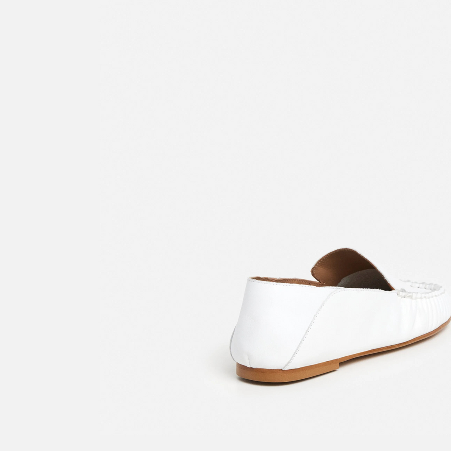 Bon Bon Flats - White Leather