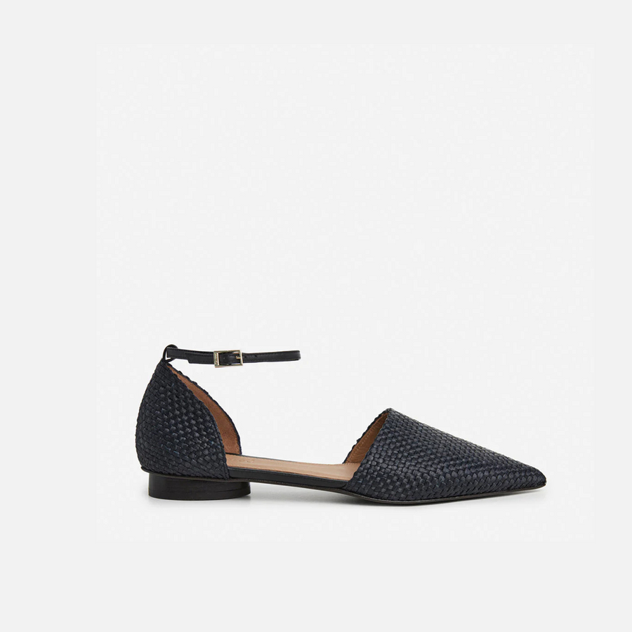 Frankie Flats - Raffia / Leather