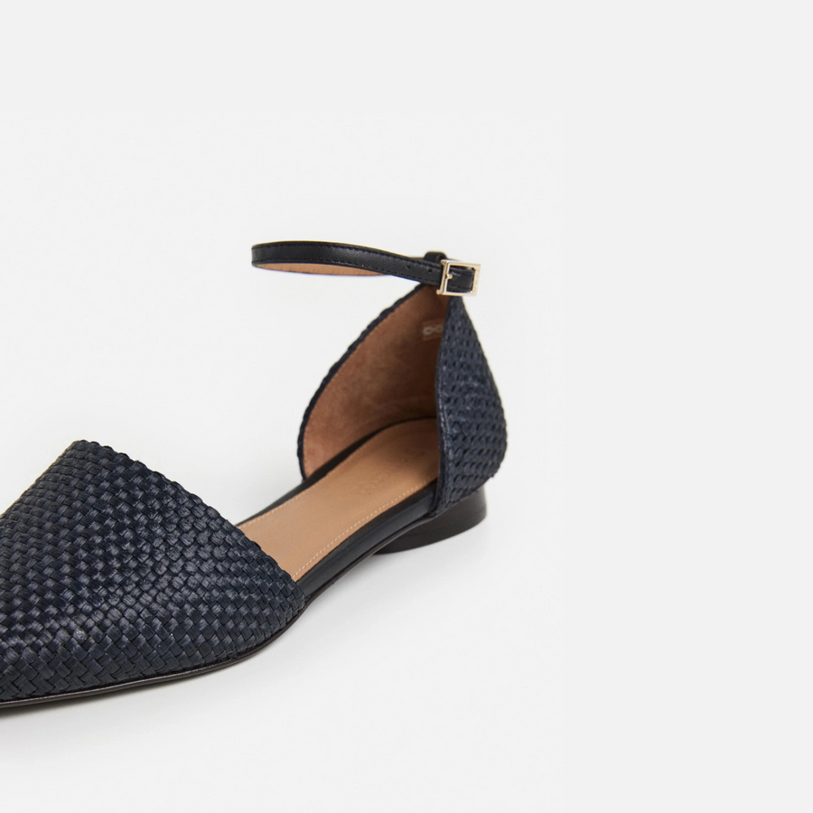 Frankie Flats - Raffia / Leather