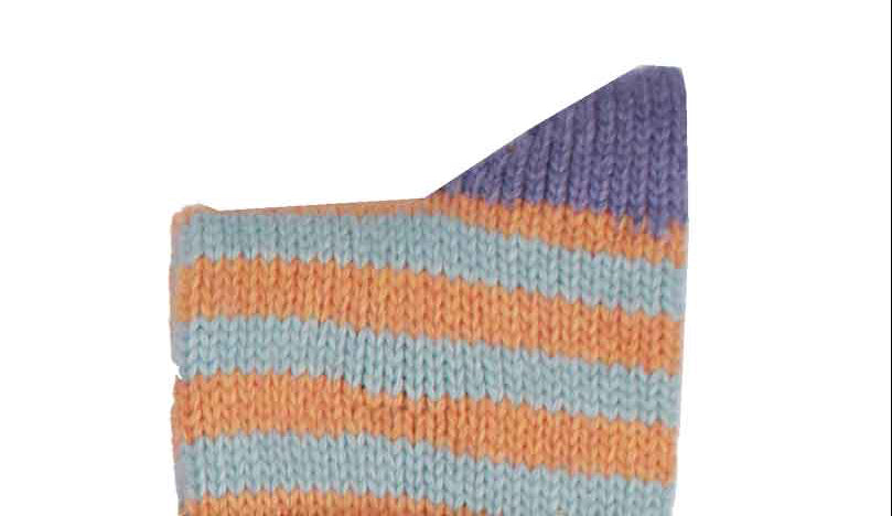 Women's Queue Wool Sock - Peach / Grey