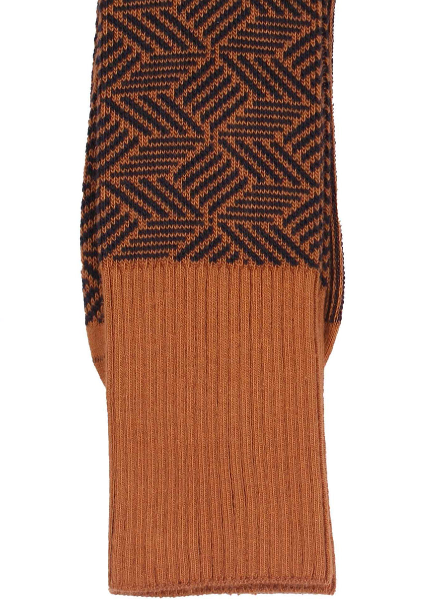Women's Parquet Organic Cotton Sock - Chai / Charcoal