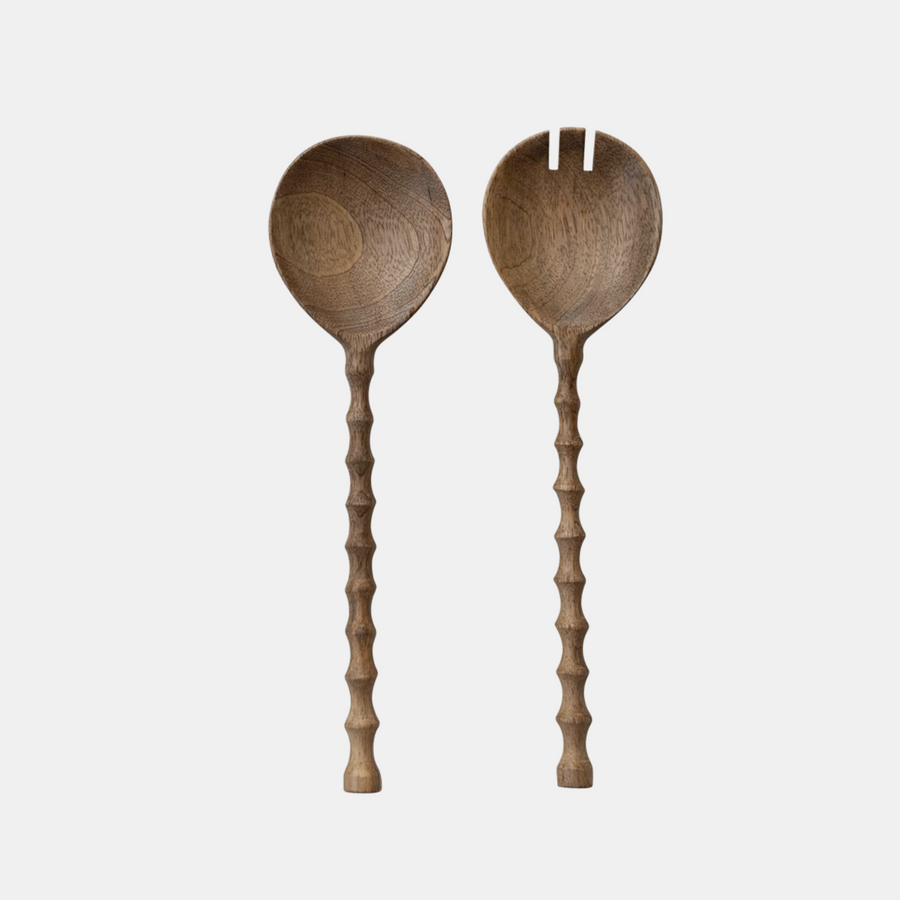 Ridge Servers (Pair) - Natural Wood