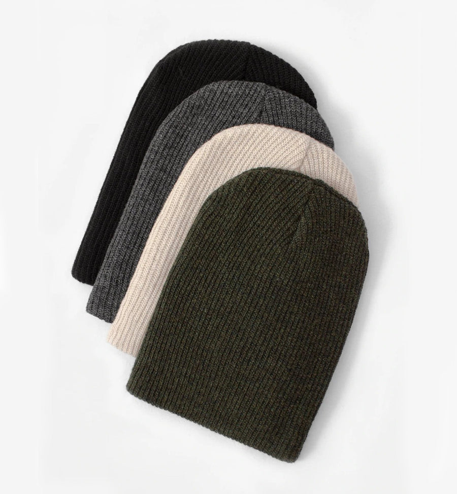 Ribbed Beanie - Black