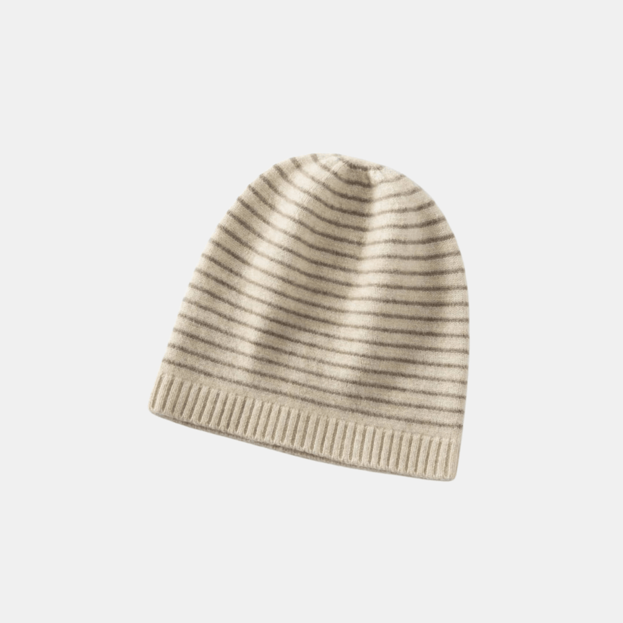 Cadine Accessories Unisex Scribe Beanie - Cream / Taupe