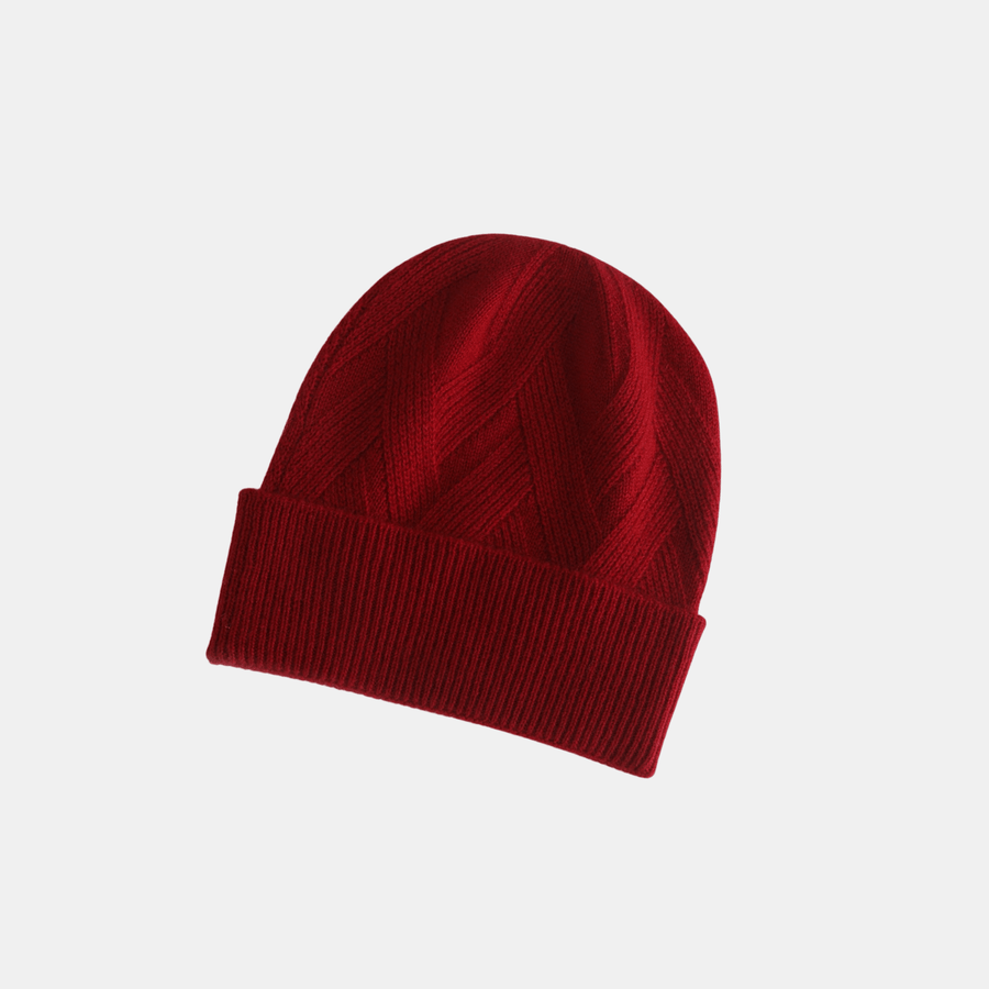 Cadine Accessories Unisex Twist Beanie - Cranberry - COMING SOON