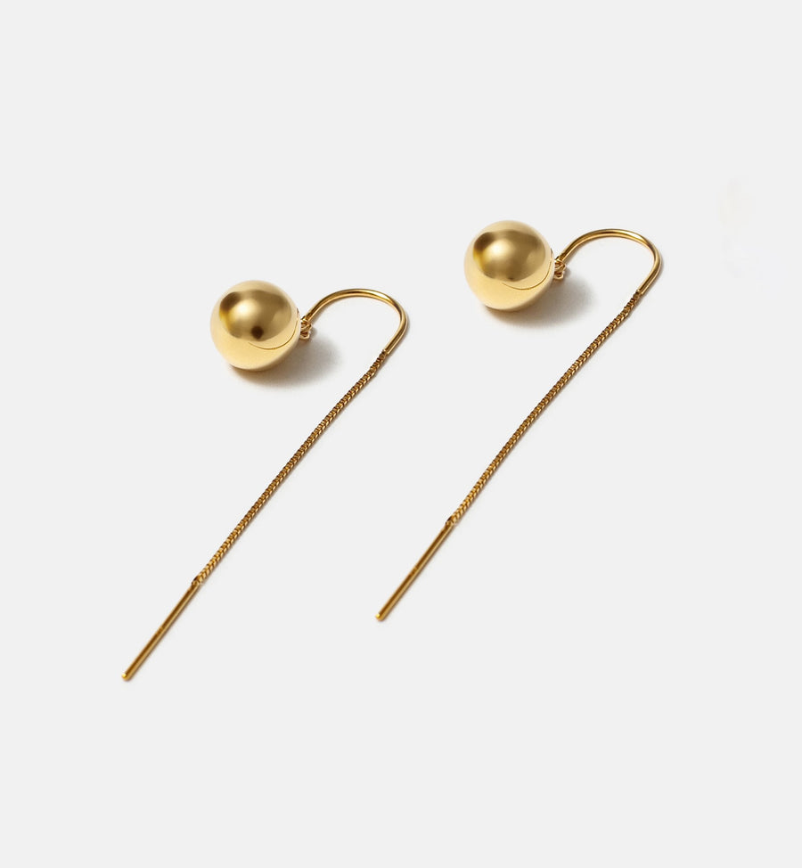 Cadine Allium Threader Earrings - 14kt Solid Gold
