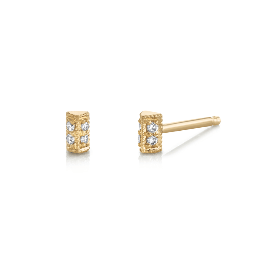 Cadine Borealis Earrings - 18kt Solid Gold - White Diamonds