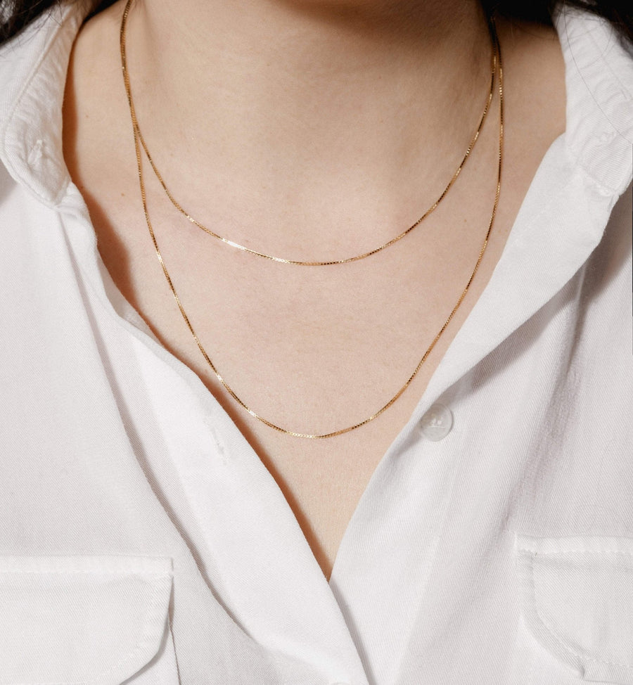 Cadine Boxwood Necklace - 14kt Solid Gold
