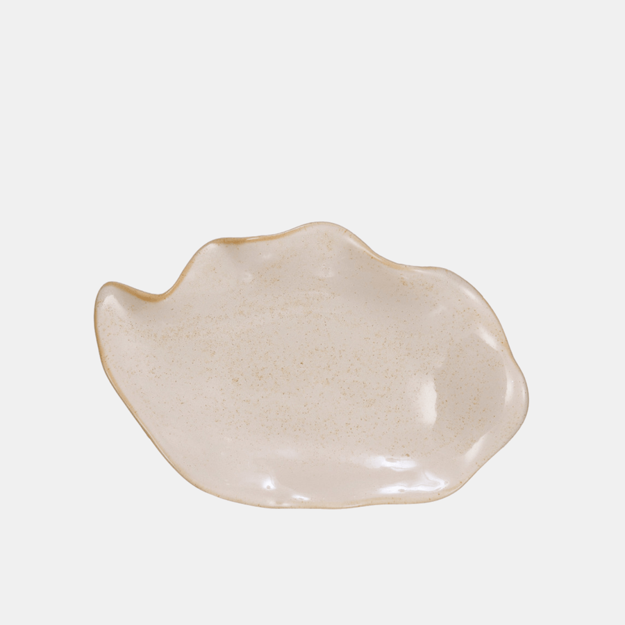 Cadine Ceramics Ripple Dish - Speckled Beige