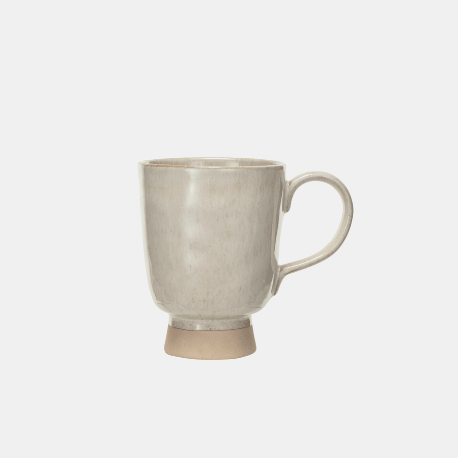 Cadine Ceramics Stow Footed Mug - Speckled Beige