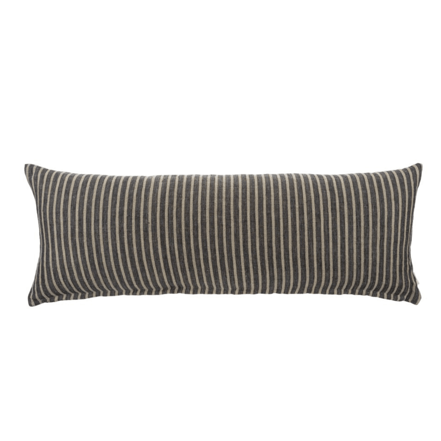 Cadine Chair & Sofa Cushions Stripe Cushion - Grey / Beige 15 x 42 in