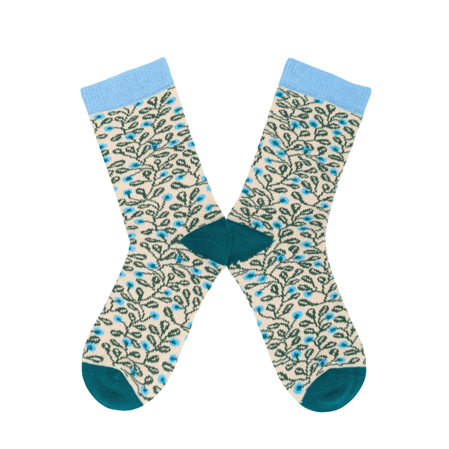 Cadine Clothing Children's Trellis Organic Cotton Sock - Blue