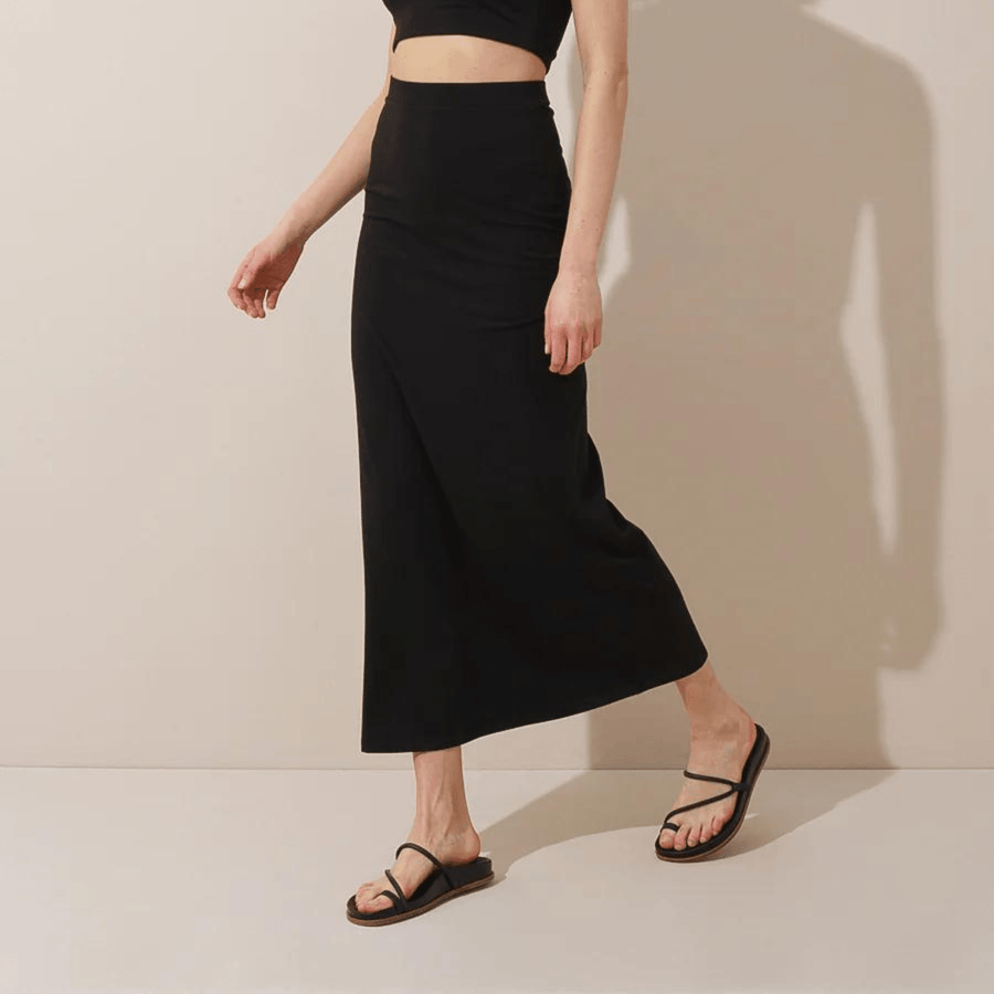 Cadine Clothing Column Maxi Skirt - Black