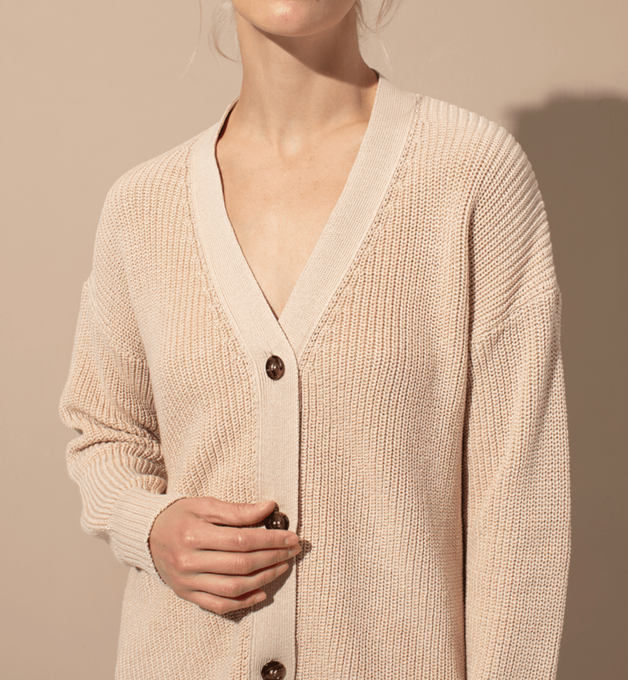 Cadine Clothing Edge Cardigan - Beige