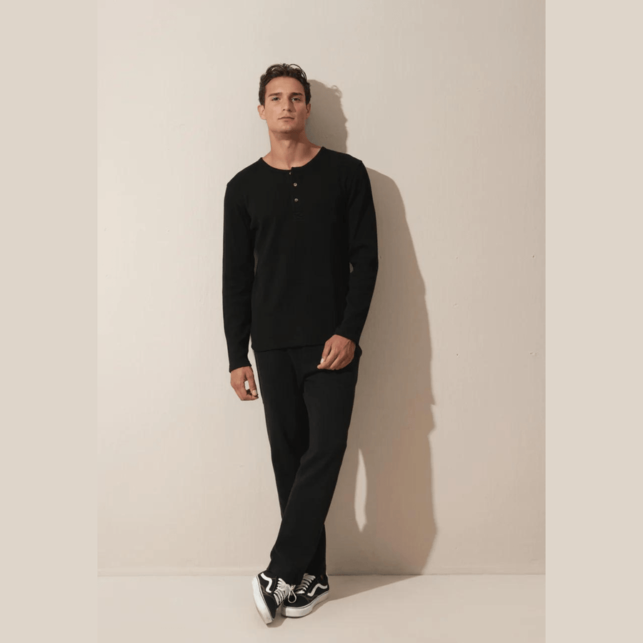 Cadine Clothing Henley Top - Black - COMING SOON