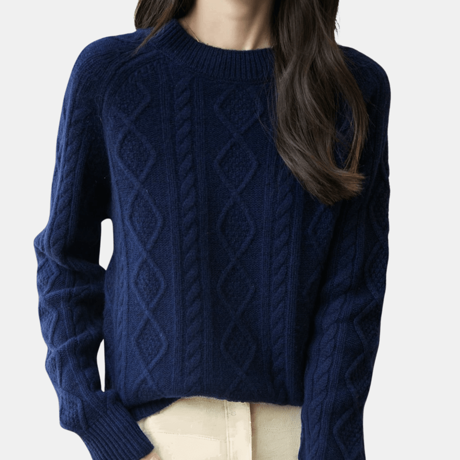 Cadine Clothing Lattice Sweater - Navy