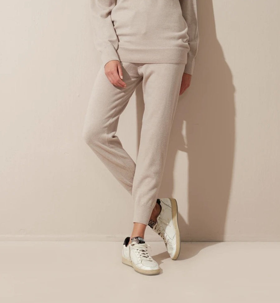 Cadine Clothing Path Knit Pant - Beige Melange