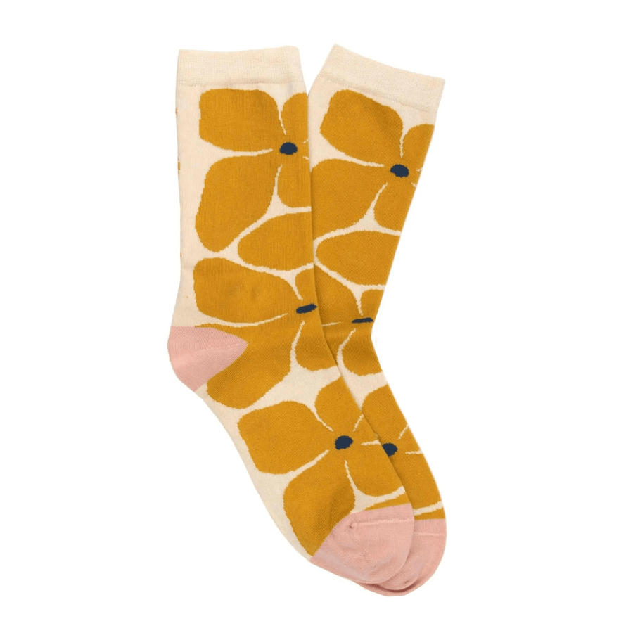 Cadine Clothing Women's Dogwood Organic Cotton Sock - Beige / Ochre