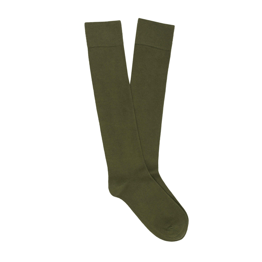 Cadine Lifestyle Store Women's Green Colour Knee High Organic Cotton Sock in Vancouver Canada