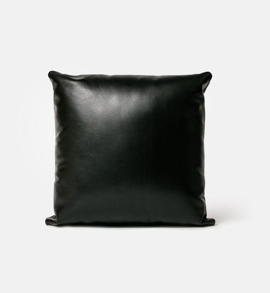 Cadine Cushion - Black Leather
