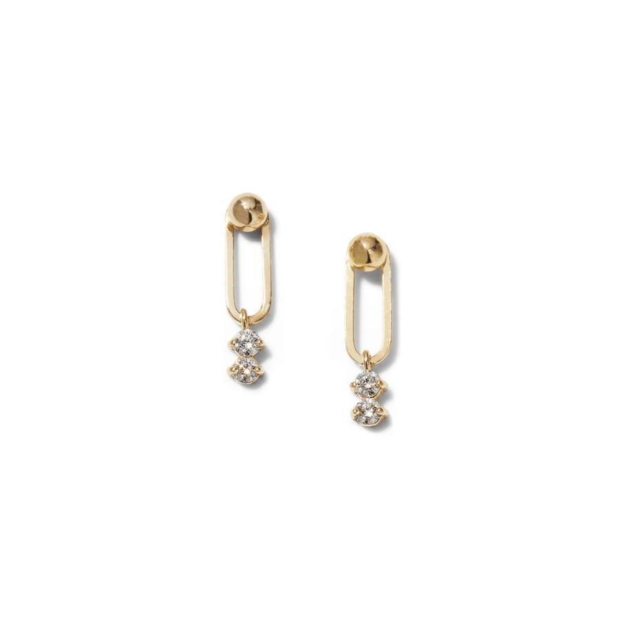 Cadine Earrings Primrose Diamond Earrings - 14kt Solid Gold