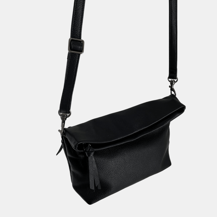 Cadine Handbags The Adaptable Bag - Black Leather