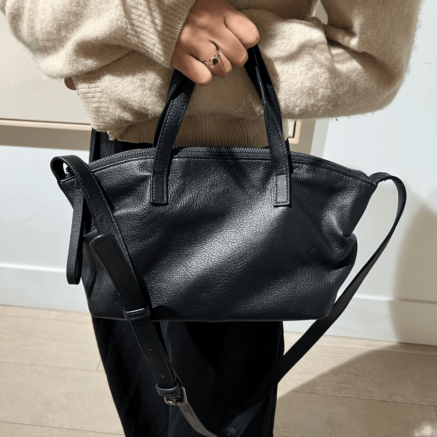 Cadine Handbags The Proficient Bag - Black Leather
