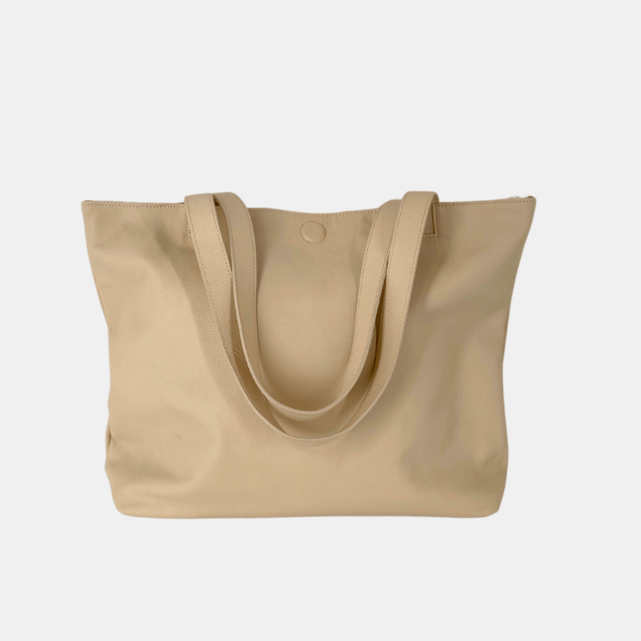 Cadine Handbags The Traveller Bag - Cream Leather
