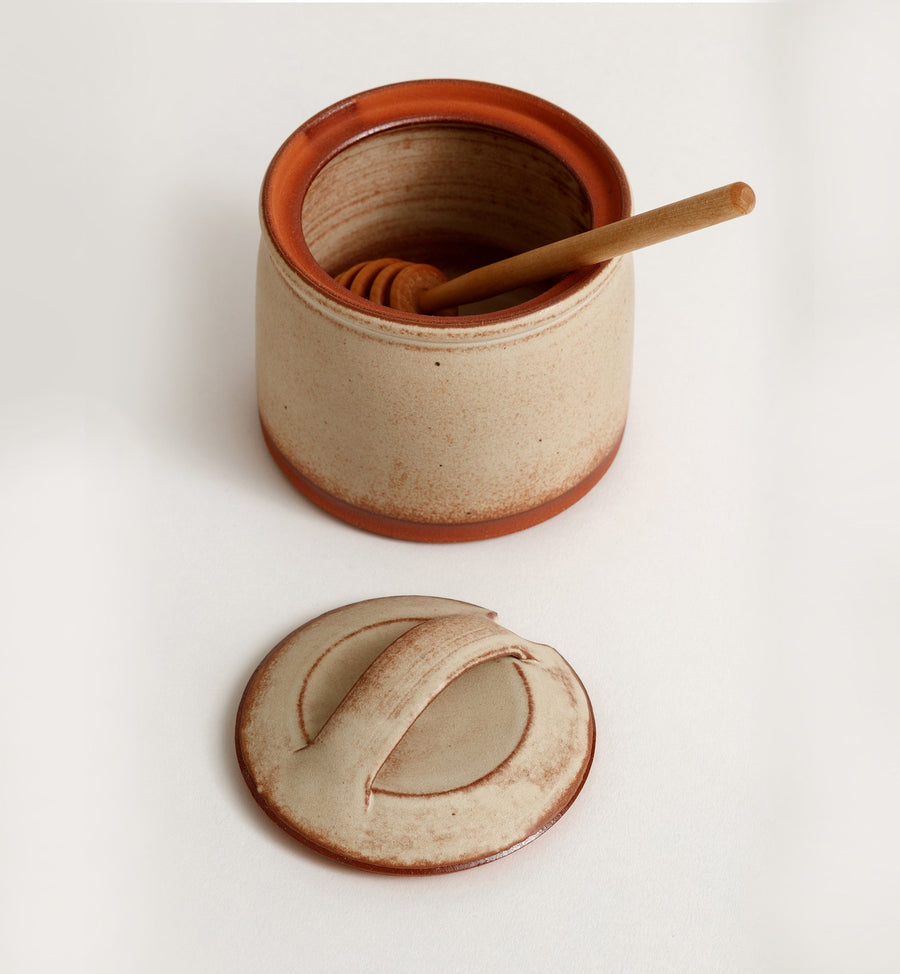 Cadine Honey Jars Honey Pot with Dipper (3 Piece Set)