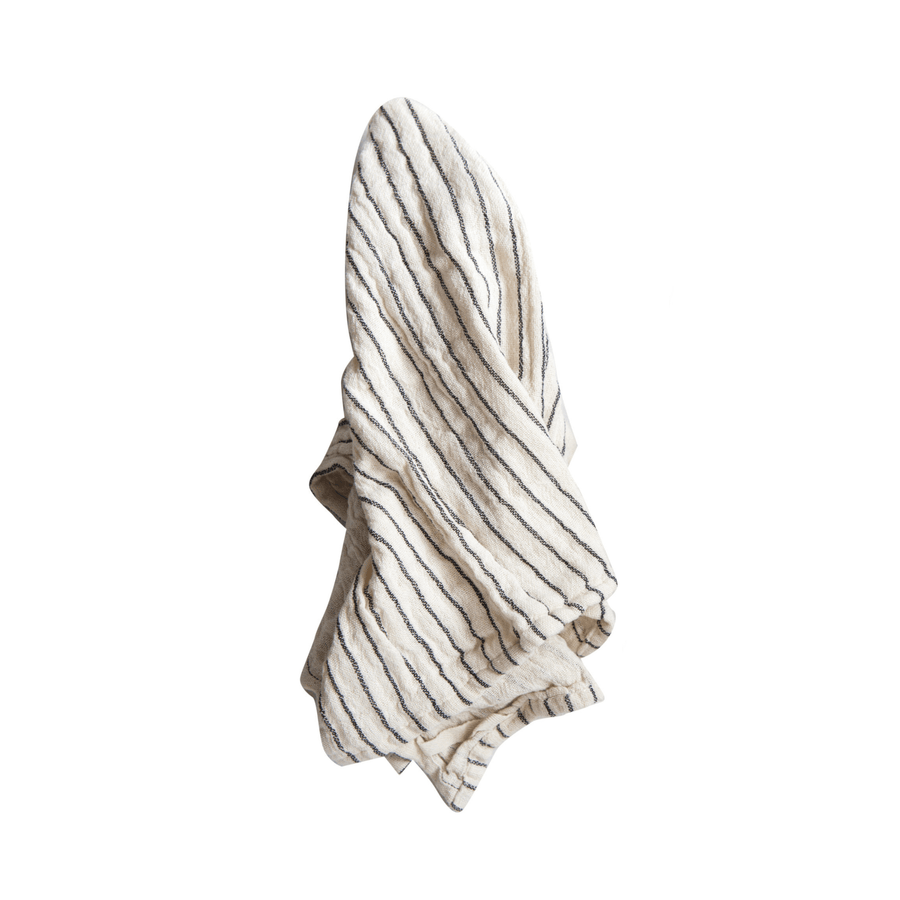 Cadine Riga Rectangular Towel - Natural / Black