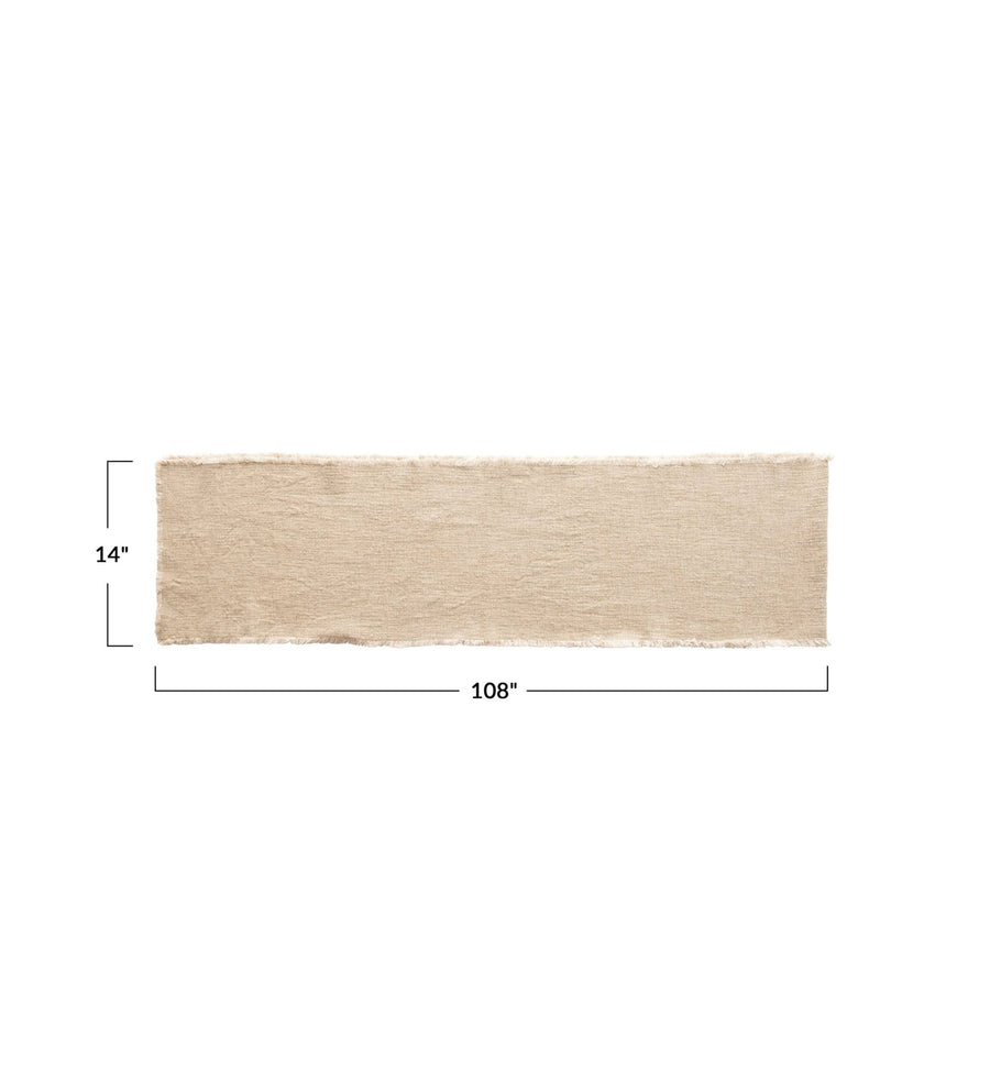 Cadine Table Linens Oslo Table Runner - Natural