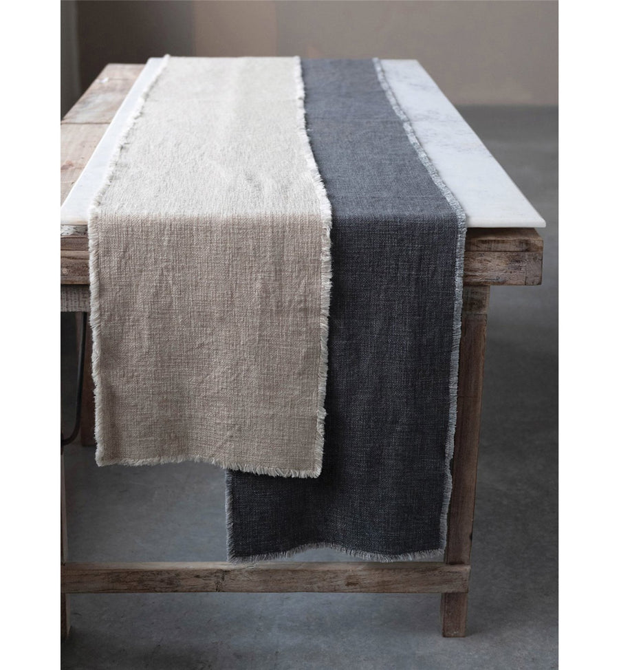 Cadine Table Linens Oslo Table Runner - Storm
