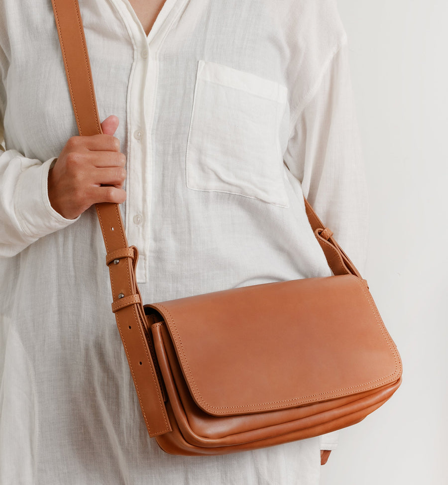 Cadine The Candid Bag - Cognac Leather