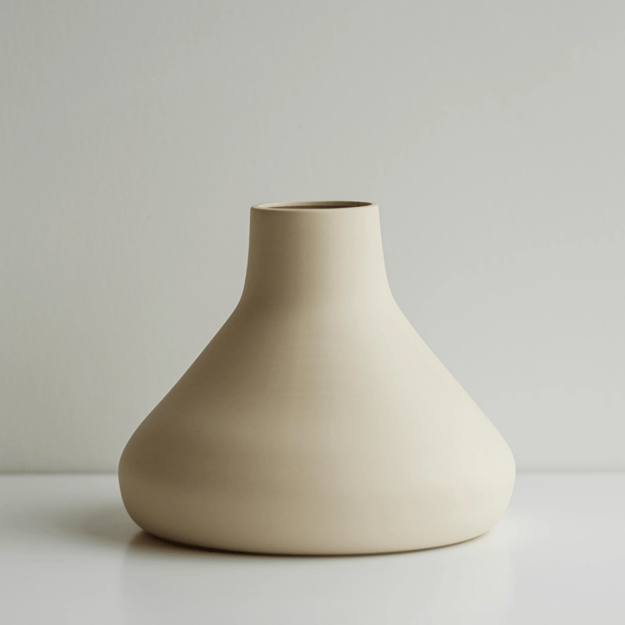 Cadine Vase Symmetry Vase - Beige