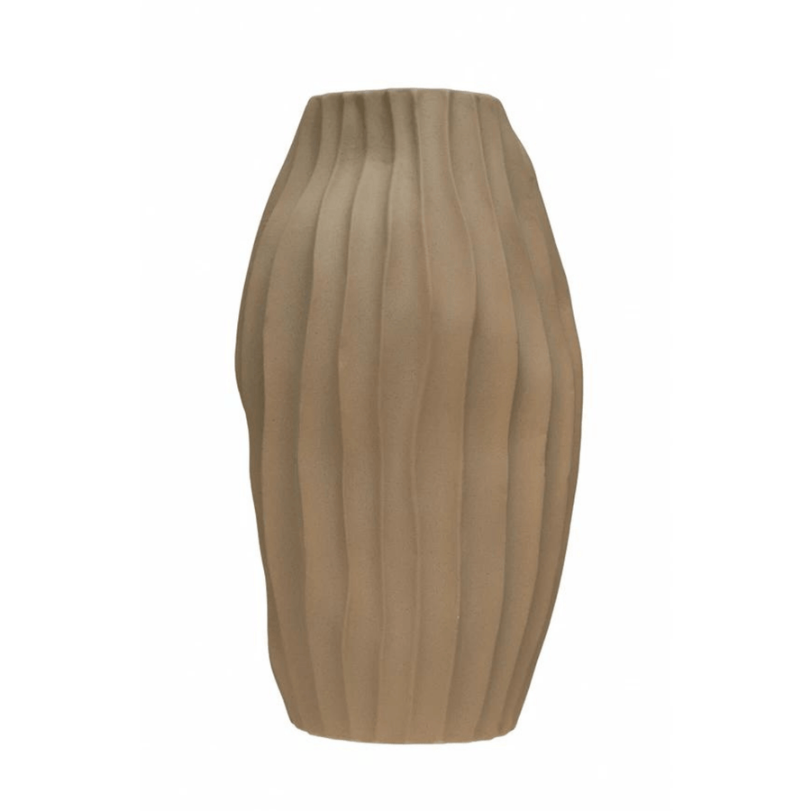 Cadine Vases Stria Vase - Deep Taupe