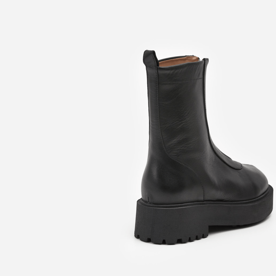 Cadine Lifestyle Store Flattered Brand Alma Black Leather Boot in Vancouver Canada