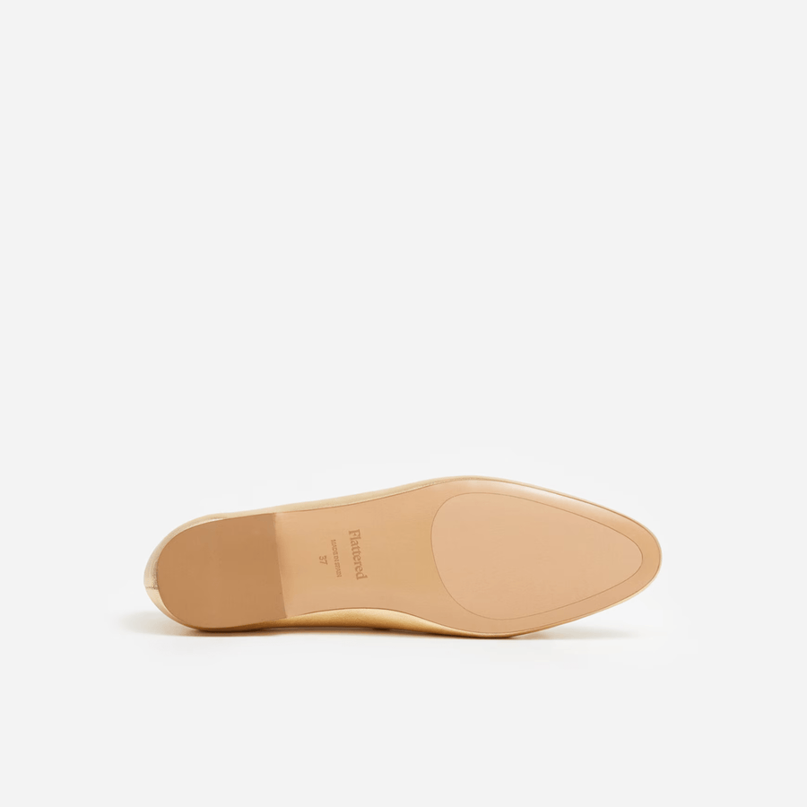 Flattered Shoe Bodil Flats - Gold Leather