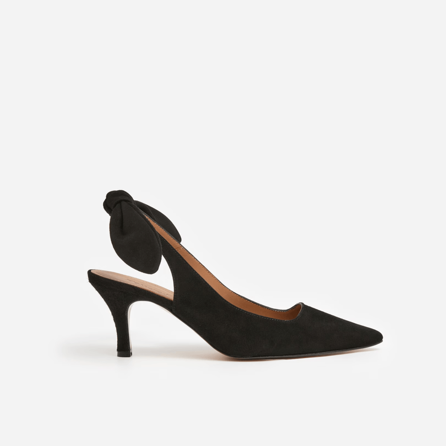 Flattered Shoe Franchesca Heels - Black Suede - COMING SOON
