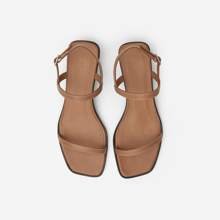 Flattered Shoe Juno Sandal - Cognac Leather
