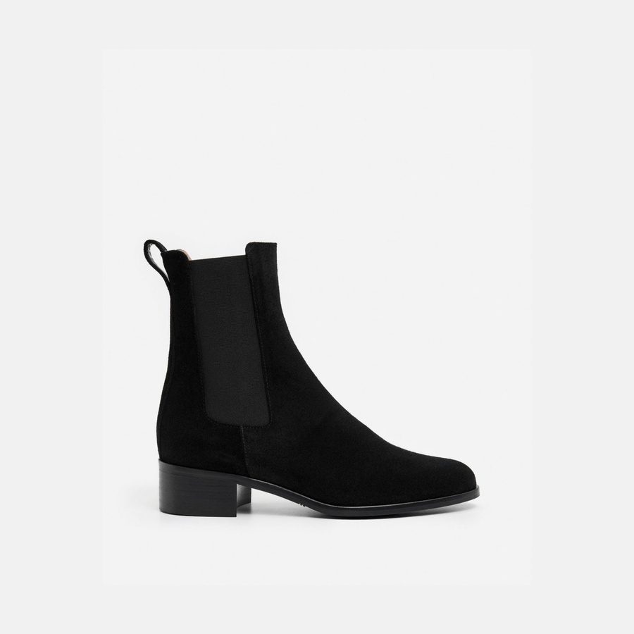 Flattered Shoe Larissa Boot - Black Suede