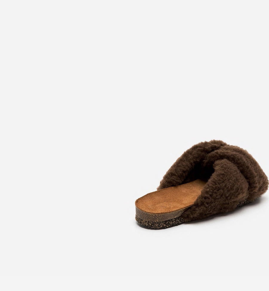 Flattered Shoe Lou Sandal - Brown Teddy