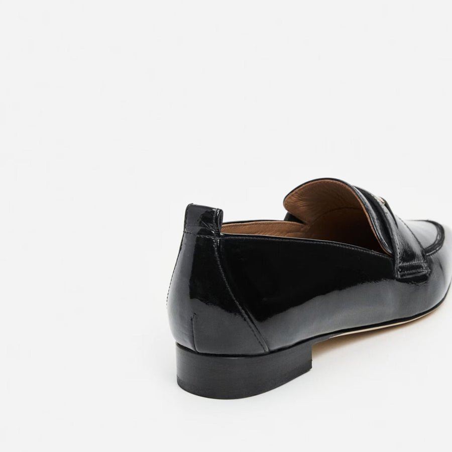 Flattered Shoe Penelope Loafer - Black Patent Leather