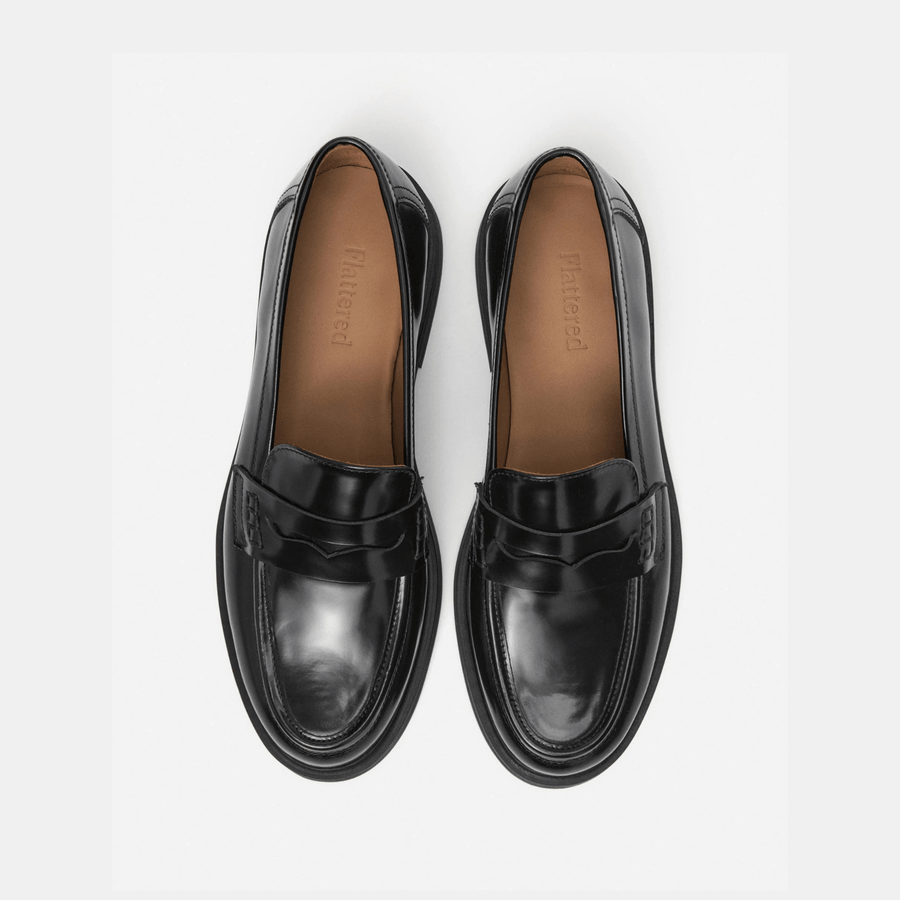 Flattered Shoe Sadie Loafer - Black Leather