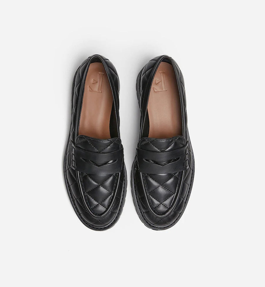 Flattered Shoe Signe Loafer - Quilted Black Leather - COMING SOON