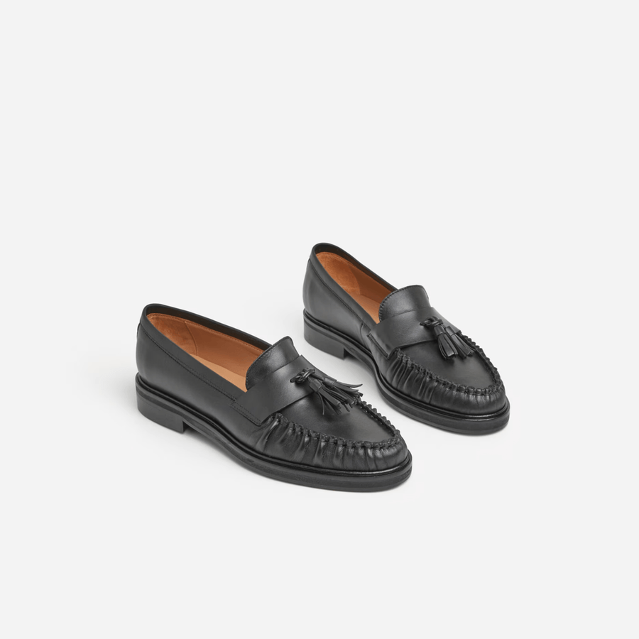 Flattered Shoe Sigrid Loafer - Black Leather