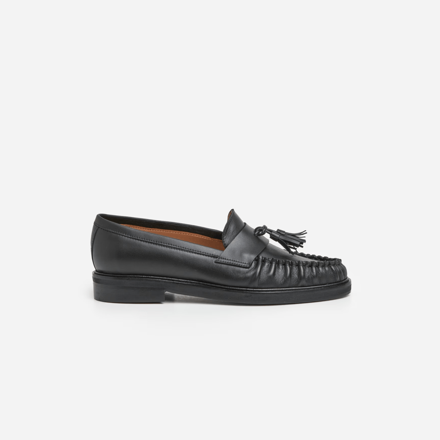 Flattered Shoe Sigrid Loafer - Black Leather