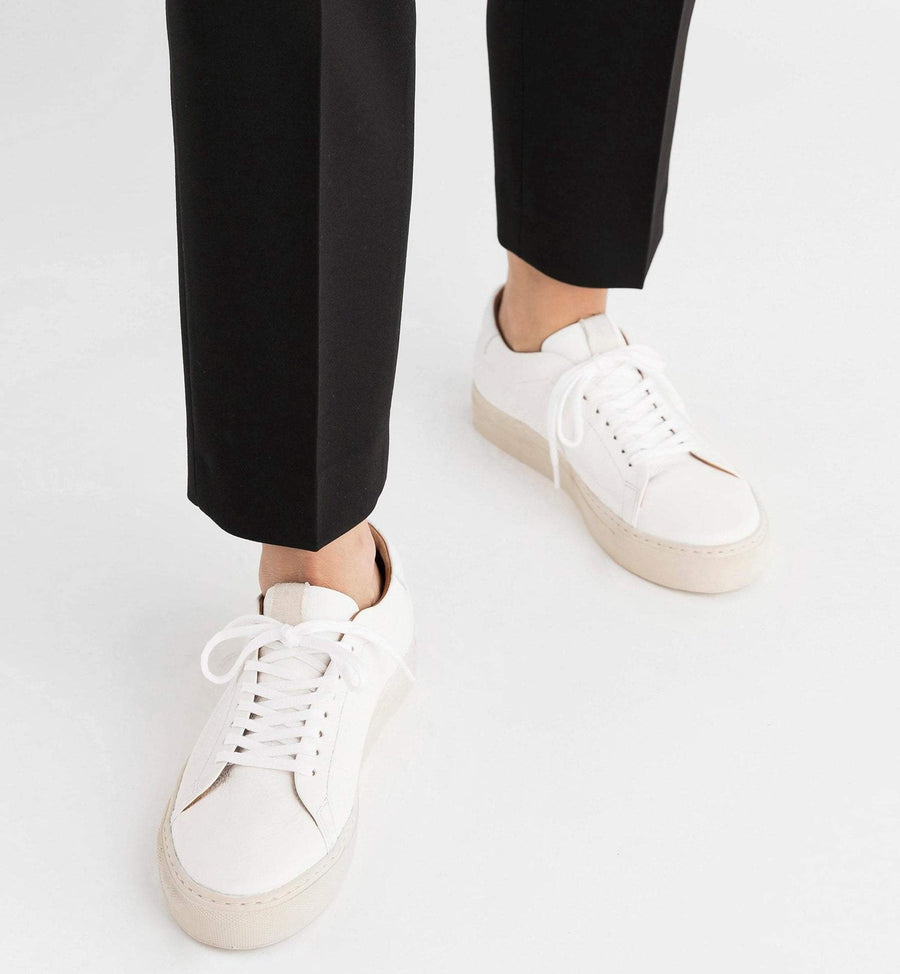 Flattered Shoe Stockholm Sneaker - White Leather